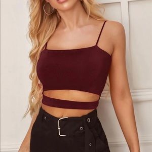 Burgundy croptop
